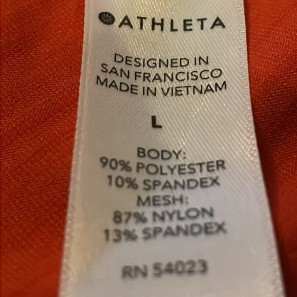 Athleta Pacifica Illumi UPF Fitted Swim Orange LargeTank Top - Picture 7 of 10